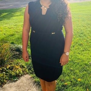 LIKE NEW NAVY BLUE DRESS SIZE 18